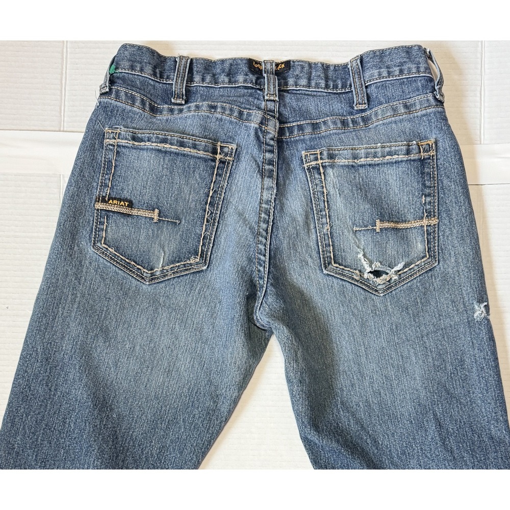 ARIAT REBAR M5 - Men's Jeans - Straight Leg & Fit Western Denim Blue -Size 30x34